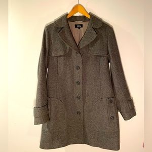A.P.C Single Breast wool Coat with Yoke